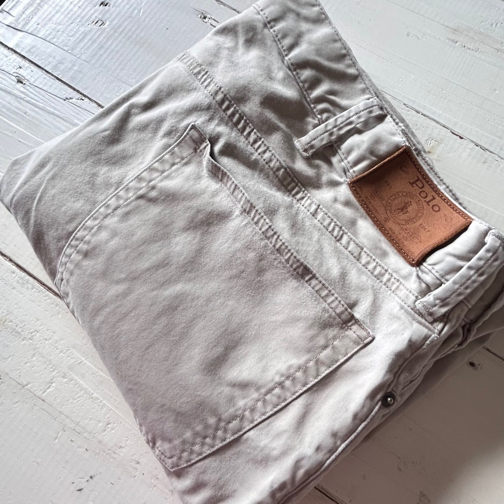 Polo Ralph Lauren Varick‎ Slim Straight Beige Pants Mens Size 40/32